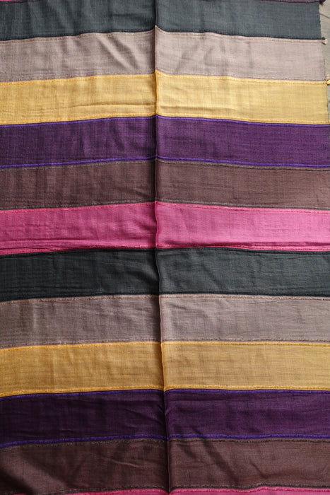 Raspberry Purple And Ochre Scarf - New