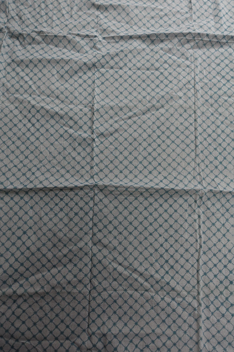 White And Light Blue Pure Cotton Scarf - New