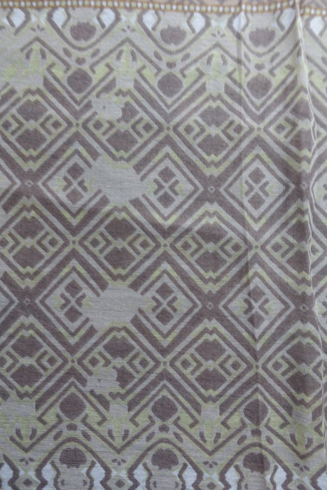 Beige And White Cotton Scarf - New