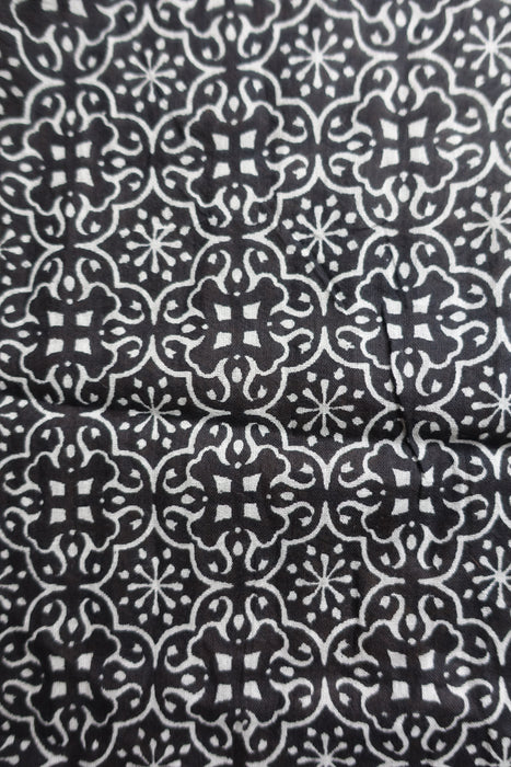 Black 4 Way Printed Cotton Large Scarf - New