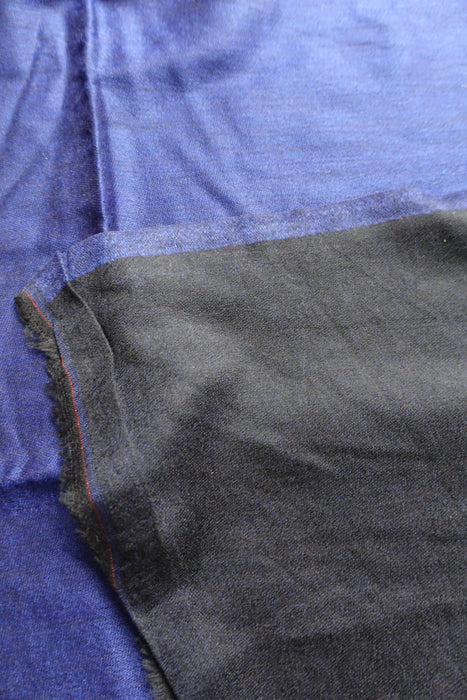 2 Tone Black And Blue Really Soft Scarf - New