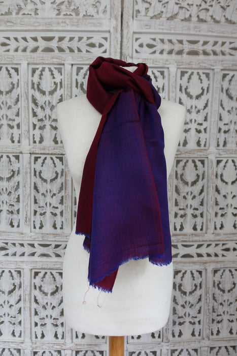 Red And Purple 2 Tone Really Soft Scarf - New