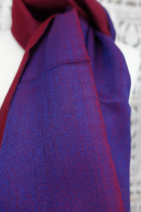 Red And Purple 2 Tone Really Soft Scarf - New