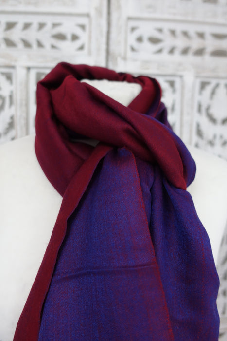 Red And Purple 2 Tone Really Soft Scarf - New