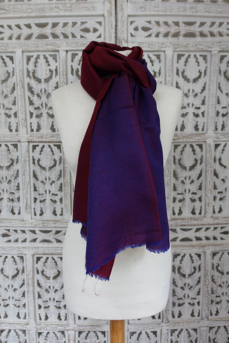 Red And Purple 2 Tone Really Soft Scarf - New
