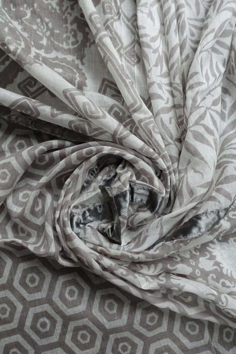 Beige 4 Way Pure Cotton Scarf - New