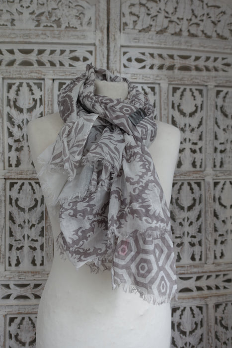 Beige 4 Way Pure Cotton Scarf - New