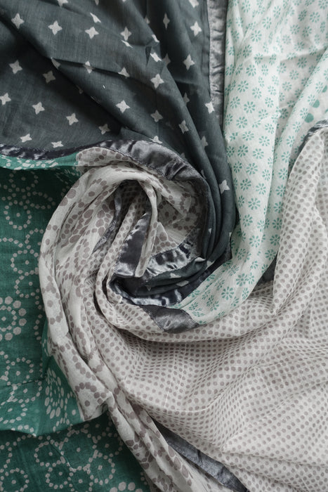 Mint 4 Way Pure Cotton Scarf - New