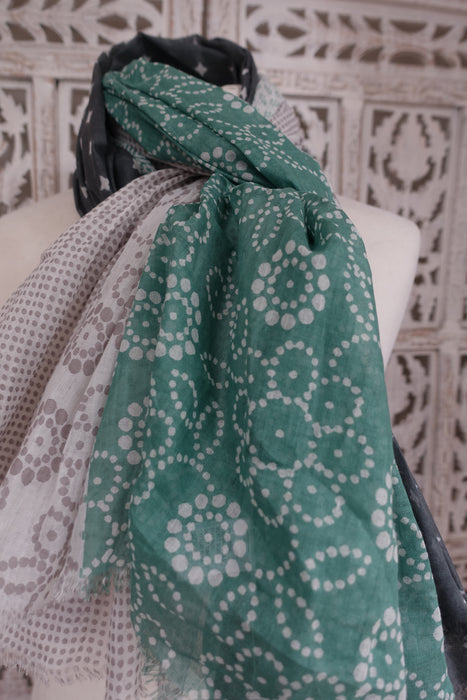 Mint 4 Way Pure Cotton Scarf - New