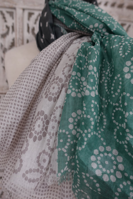 Mint 4 Way Pure Cotton Scarf - New