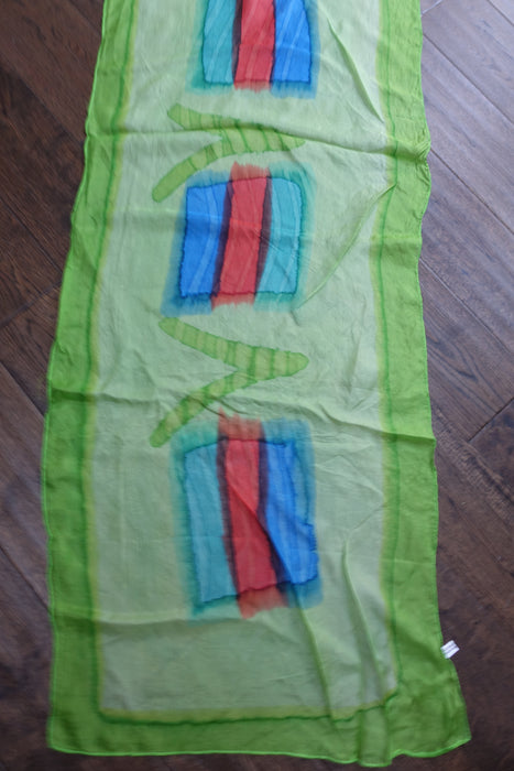 Lime Green Silk Scarf - New