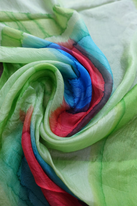 Lime Green Silk Scarf - New