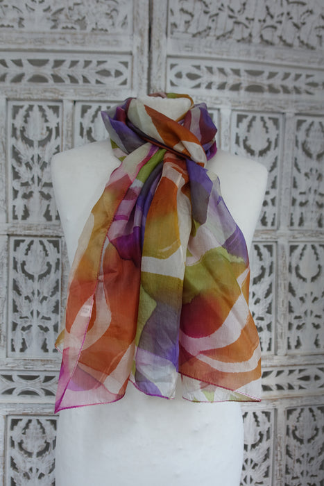 Multicoloured Silk Scarf - New