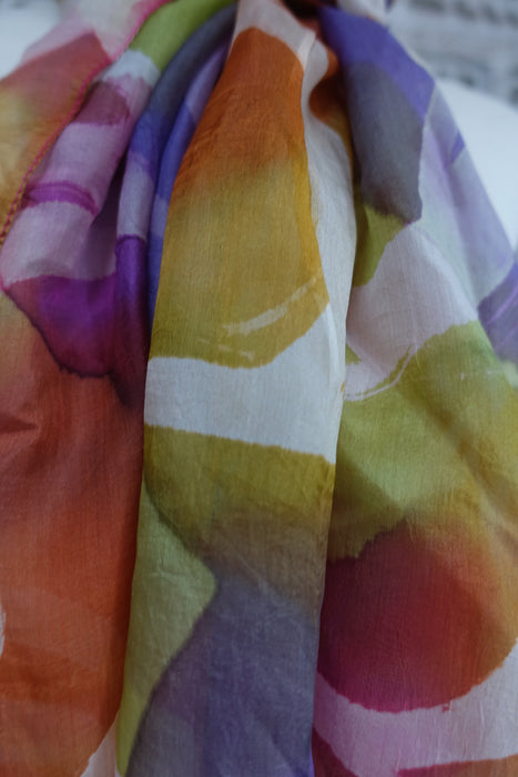 Multicoloured Silk Scarf - New