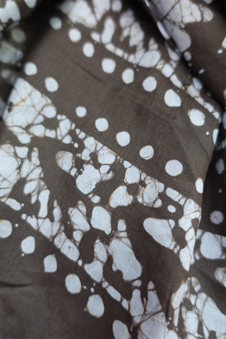 Black And Grey Silk Scarf - New