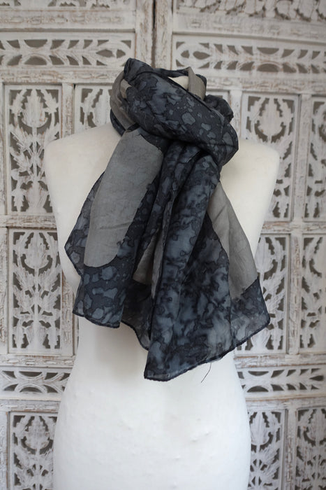 Grey Silk Scarf - New