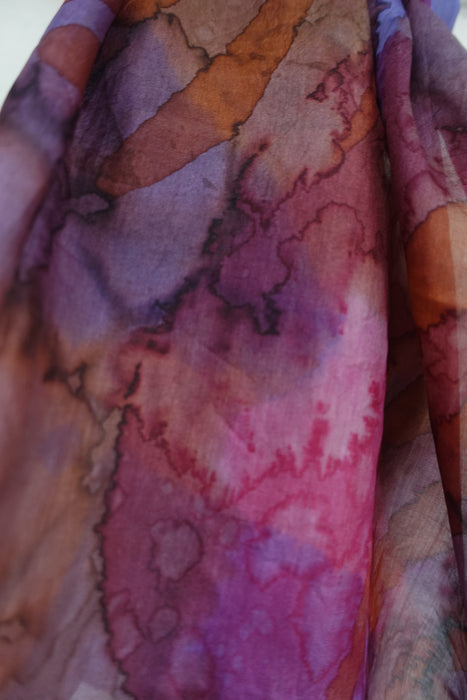 Muted Purples Silk Scarf - New