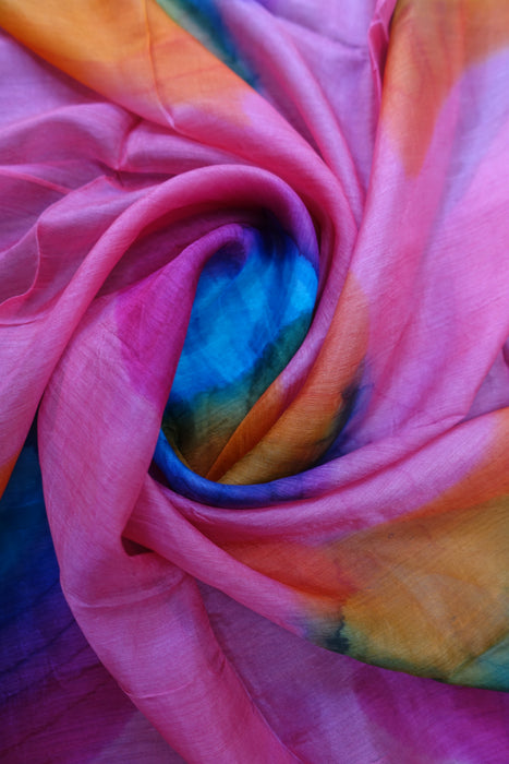 Pink Silk Scarf - New