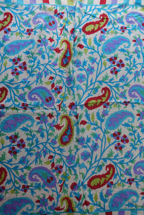 Blue Printed Silk Scarf - New