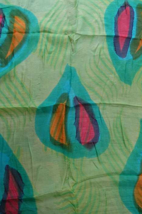 Green Silk Scarf -New