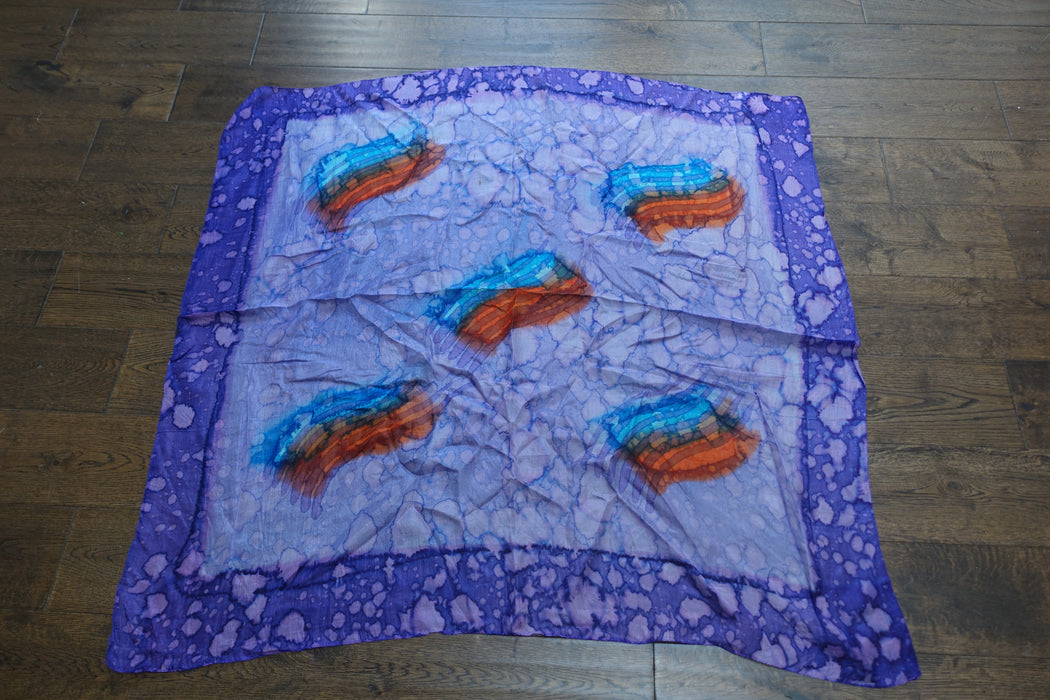 Purple Silk Scarf - New