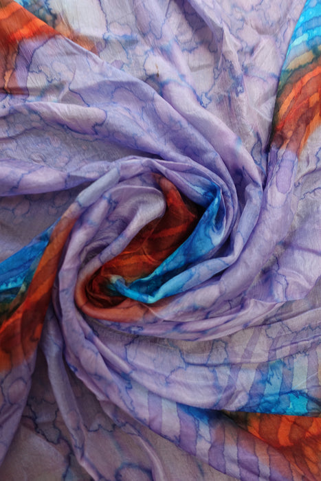Purple Silk Scarf - New