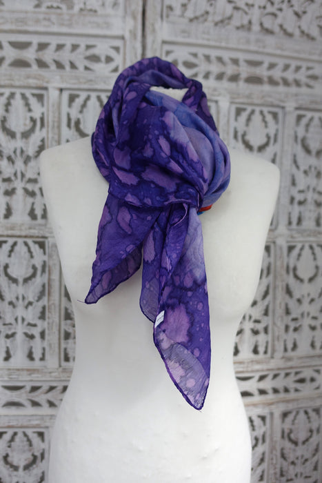 Purple Silk Scarf - New