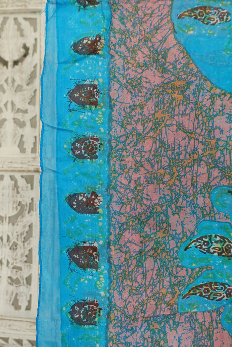 Blue Silk Scarf - New