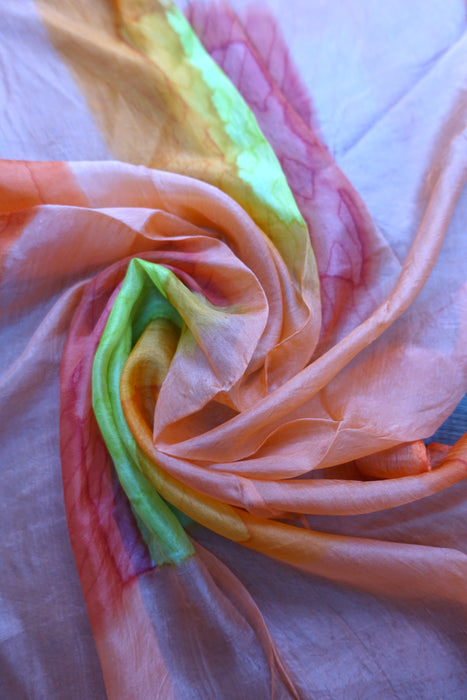 Orange Silk Scarf - New