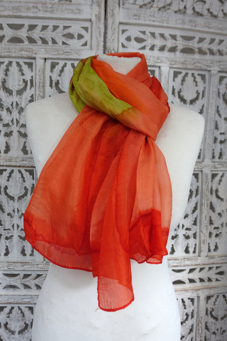 Orange Silk Scarf - New