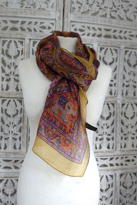 Caramel Silk Scarf - New