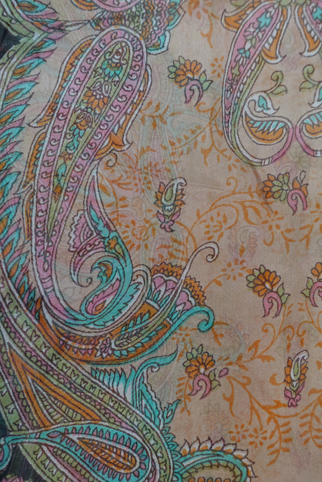 Black Silk Scarf - New