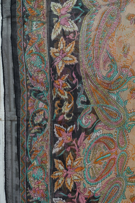 Black Silk Scarf - New