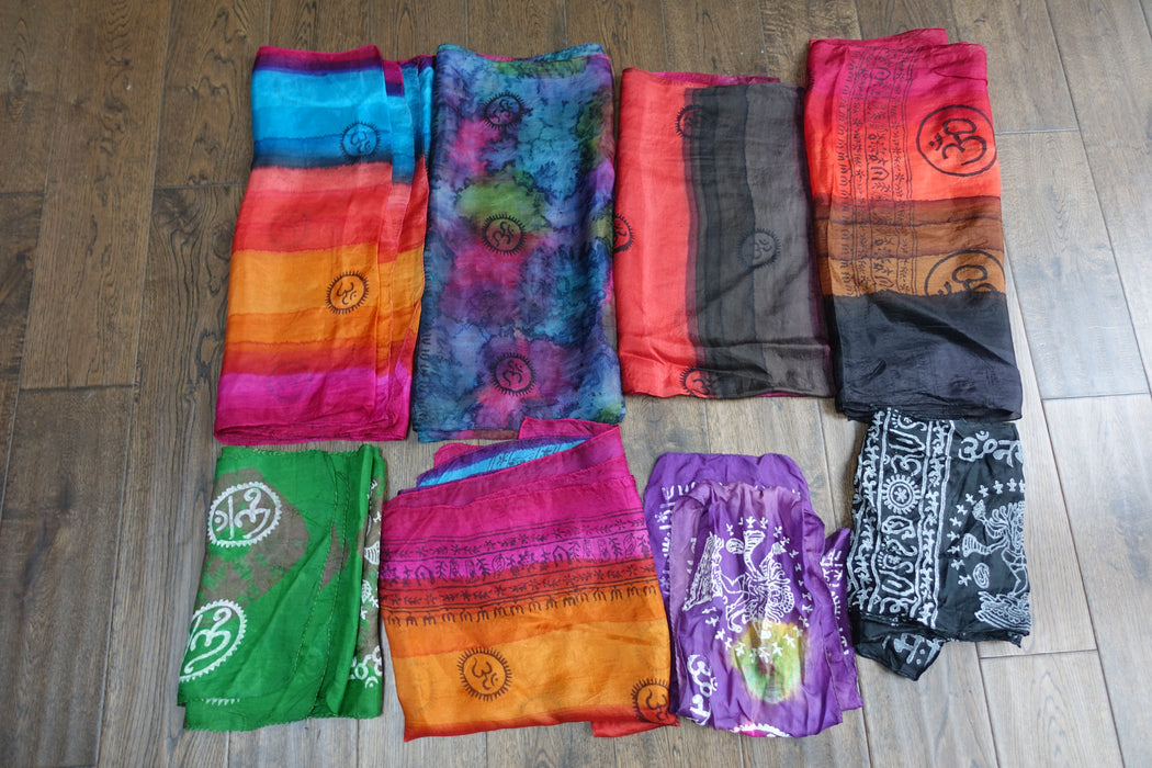 Pack Of Eight Silk Scarves - New