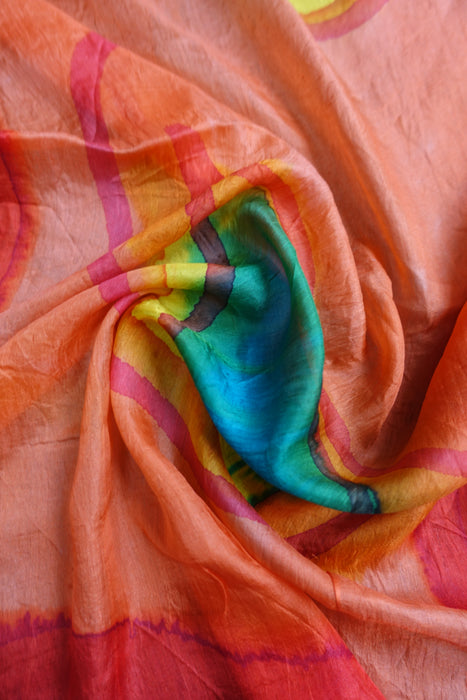 Orange Silk Scarf - New