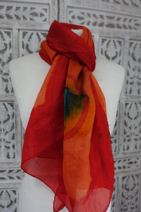Orange Silk Scarf - New