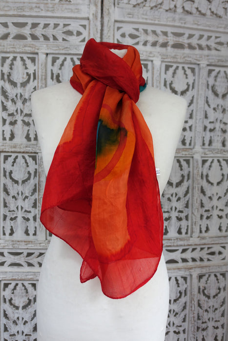 Orange Silk Scarf - New
