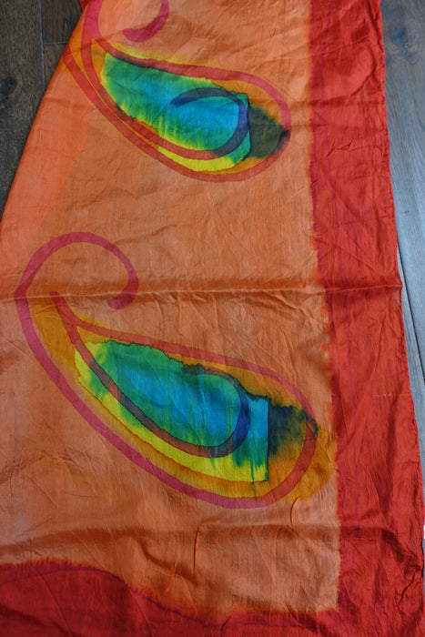 Orange Silk Scarf - New