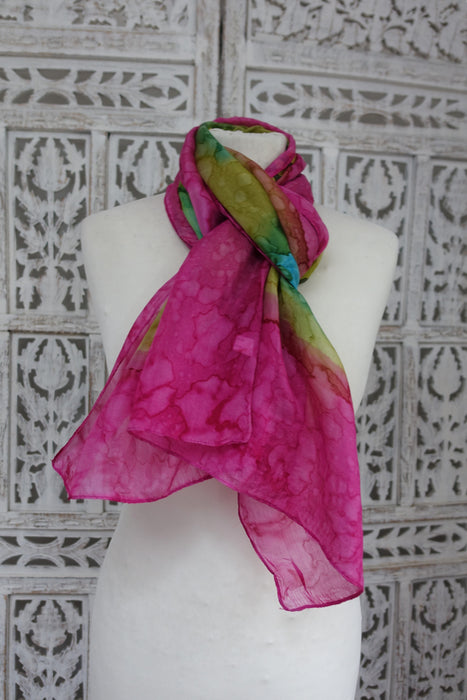 Pink Silk Scarf - New