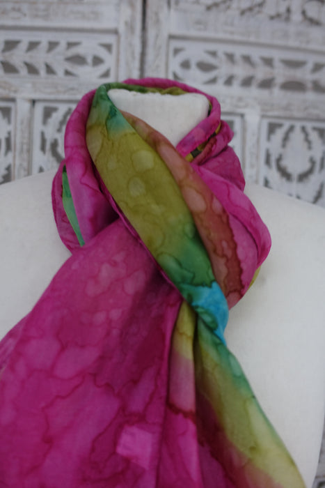 Pink Silk Scarf - New