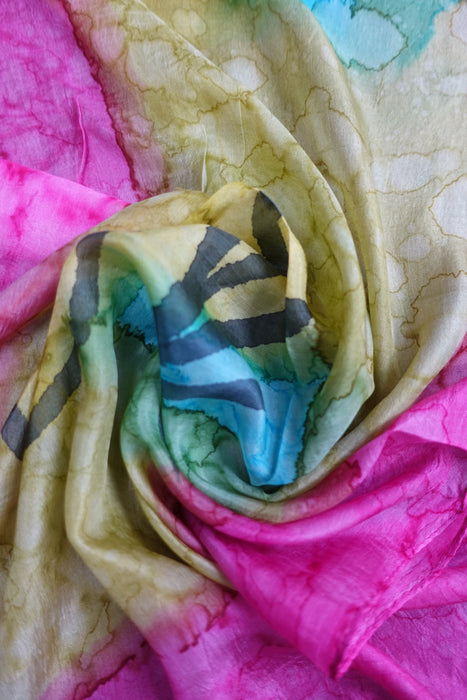 Pink Silk Scarf - New