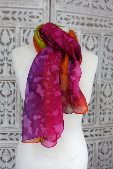 Multicoloured Silk Scarf - New