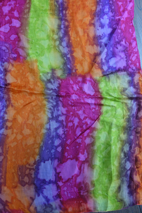 Multicoloured Silk Scarf - New