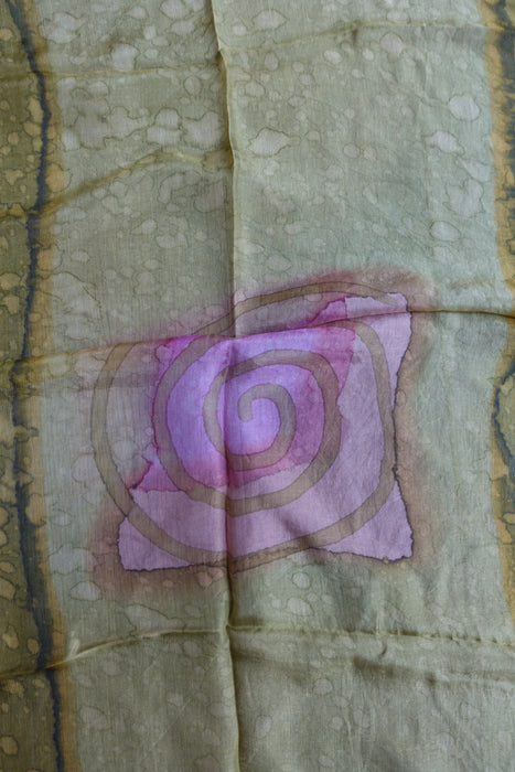 Olive Green Silk Scarf - New