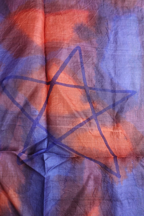 Orange, Purple, Brown Silk Scarf - New