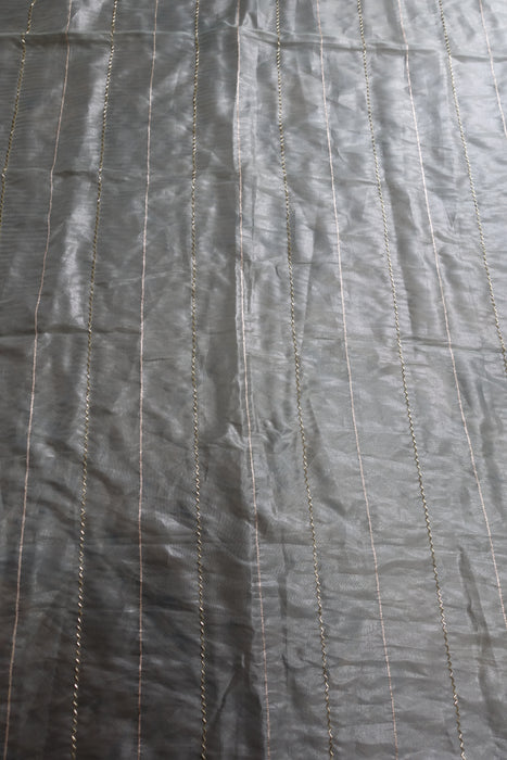 Pale Green Voile Beaded Zig Zag Dupatta - New