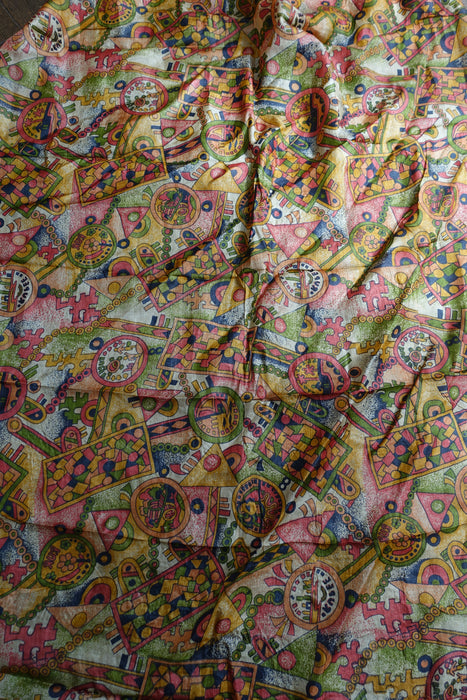 Multi Print Pure Tissue Silk Vintage Dupatta - New
