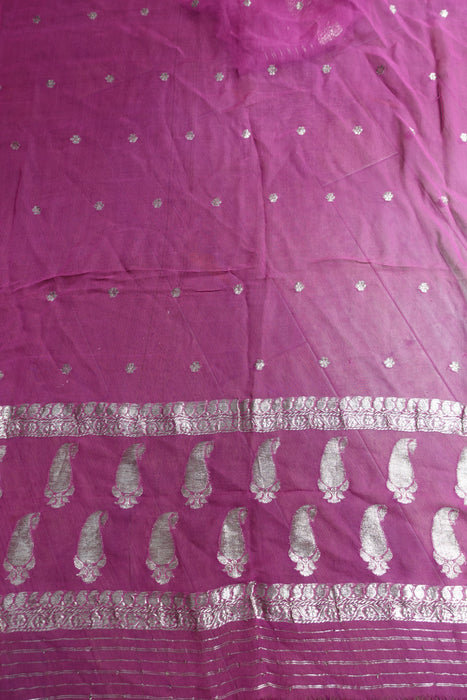 Rose Pink Banarsi Chiffon Dupatta - New