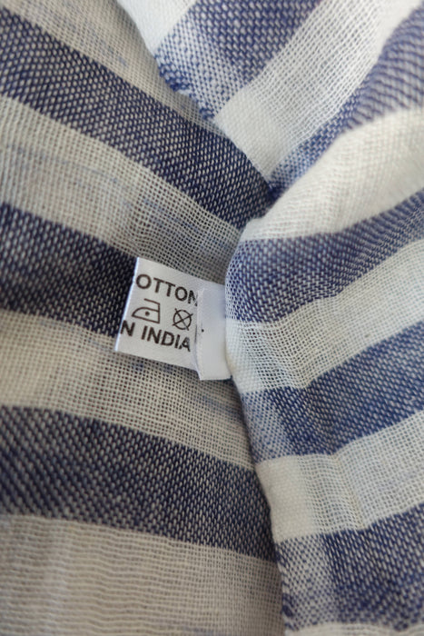 Blue And White Cotton Scarf