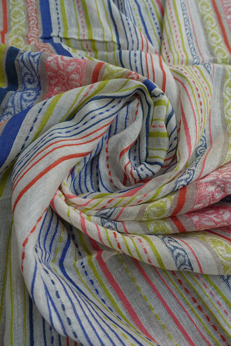 Candy Stripe Woven Scarf